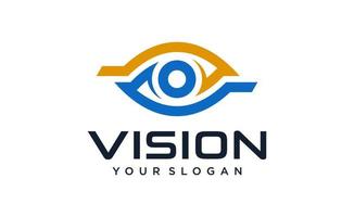 Eye Logo design vector template. Colorful media icon. Vision Logotype concept idea.