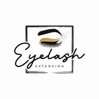 Luxury Beauty Eye Lashes Logo Vector Template