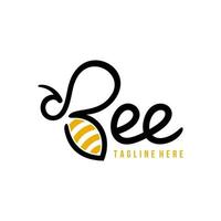 diseño inicial del logotipo de la letra b bee. plantilla de logotipo de abeja. vector