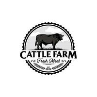Cattle Farm Logo Vector Template