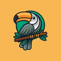 Beautiful Toucan Bird Logo Design Vector Template