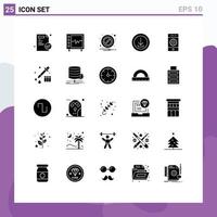 25 Creative Icons Modern Signs and Symbols of communications we block store business Editable Vector Design Elements