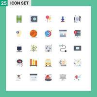 Set of 25 Modern UI Icons Symbols Signs for globe food nature diet full Editable Vector Design Elements