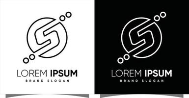 logotipo de letra único abstracto con vector premium de estilo moderno creativo