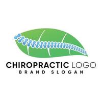 Green Chiropractic logo with modern design premium vector