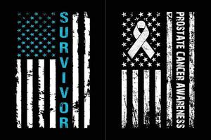 Prostate Cancer Awareness Survivor Design vector