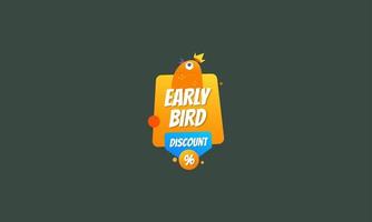 early bird vector illustration flat design