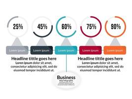 business infographic template design. Realistic circle diagram infographic. modern Business annual report data visualization. Flat timeline infographic presentation element. vector