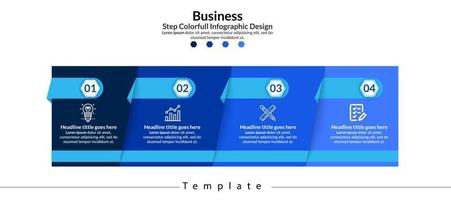 diseño de plantilla de infografía empresarial. infografía de diagrama de círculo realista. visualización de datos de informes anuales de negocios modernos. elemento de presentación de infografía de línea de tiempo plana. vector