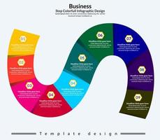 diseño de plantilla de infografía empresarial. infografía de diagrama de círculo realista. visualización de datos de informes anuales de negocios modernos. elemento de presentación de infografía de línea de tiempo plana. vector