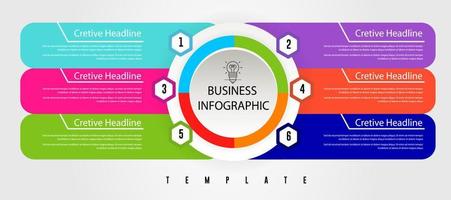 business infographic template design. Realistic circle diagram infographic. modern Business annual report data visualization. Flat timeline infographic presentation element. vector