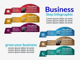 business infographic template design. Realistic circle diagram infographic. modern Business annual report data visualization. Flat timeline infographic presentation element. vector