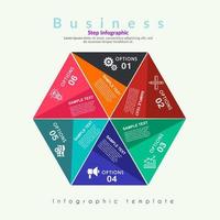 diseño de plantilla de infografía empresarial. infografía de diagrama de círculo realista. visualización de datos de informes anuales de negocios modernos. elemento de presentación de infografía de línea de tiempo plana. vector