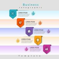 diseño de plantilla de infografía empresarial. infografía de diagrama de círculo realista. visualización de datos de informes anuales de negocios modernos. elemento de presentación de infografía de línea de tiempo plana. vector