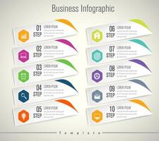 diseño de plantilla de infografía empresarial. infografía de diagrama de círculo realista. visualización de datos de informes anuales de negocios modernos. elemento de presentación de infografía de línea de tiempo plana. vector