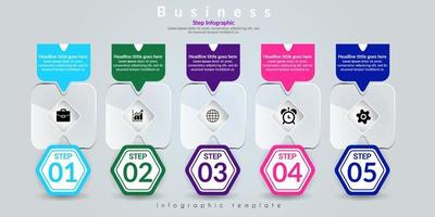 business infographic template design. Realistic circle diagram infographic. modern Business annual report data visualization. Flat timeline infographic presentation element. vector