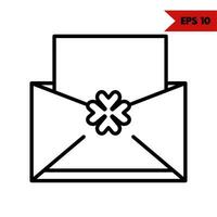 ilustration of message line icon vector