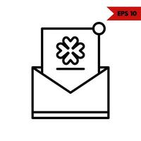 ilustration of message line icon vector