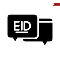 ilustration of eid glyph icon vector