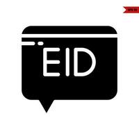 ilustración del icono del glifo de eid vector