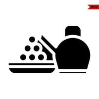 ilustration of teapot glyph icon vector