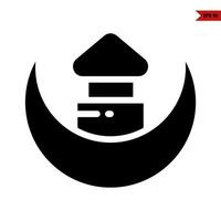 ilustration of mosque glyph icon vector