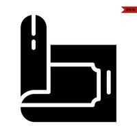 ilustration of prayer rug glyph icon vector