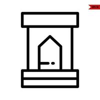 ilustration of mosque line icon vector