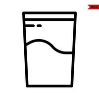ilustration of glass line icon vector
