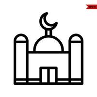 ilustration of mosque line icon vector