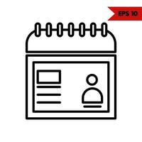 Illustration of card line icon vector