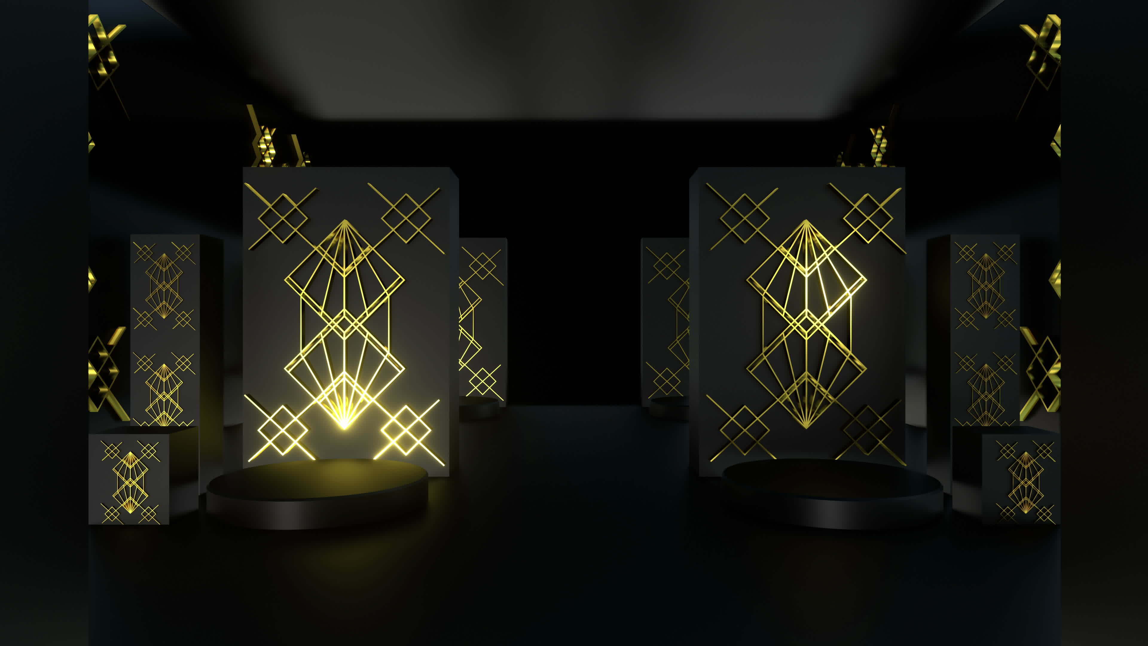 Gold Line Tunnel Background 17504704 Stock Video at Vecteezy