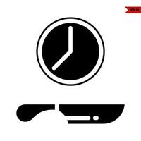 ilustration of knife glyph icon vector