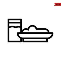 ilustration of food line icon vector
