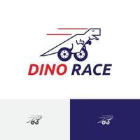 Dino Race Dinosaur Car Auto Service Automotive Vehicle Logo vector