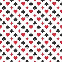 Poker Geometric Colored Seamless Pattern - Gambling vector modern background