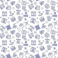3D Printing vector Additive Manufacturing thin line seamless pattern