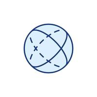 icono de forma geométrica de esfera - símbolo de color de medida esférica vector