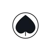 Spades Suit vector concept round solid icon or symbol