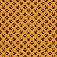 Vector geometric pattern with Animal Tracks solid signs - Paw Footprints seamless creative background