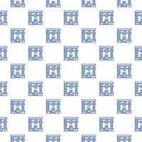 3D Printer vector thin line seamless background. Additive Manufacturing pattern
