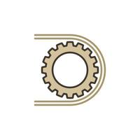 3D printer cog wheel part vector Additive Manufacturing concept colored icon