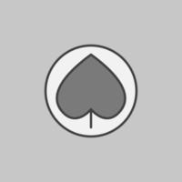 Spades Playing Card Suit vector concept round colored icon or symbol