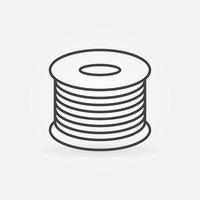 Filament for 3D Printer vector concept icon in outline style