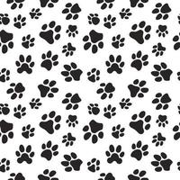 Cat or Dog Paw Prints vector concept seamless pattern