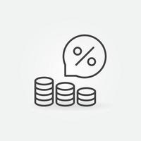 Money Coins vector Inflation concept icon or symbol in line style