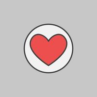 círculo con corazones tarjeta traje vector concepto icono color