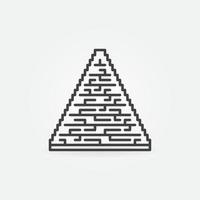 Old Egypt Pyramid vector concept icon in thin line style