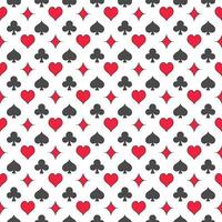 Gambling vector seamless creative background - vector Poker pattern