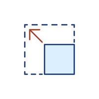 Scaling or Extend vector concept colored minimal icon or symbol